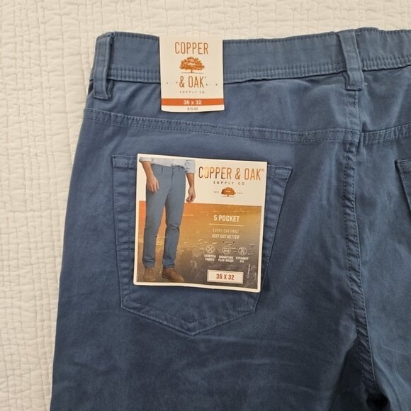 NEW Copper & Oak Men's 36x32 Momentum Pants Slate Blue K5S817 MSRP $65 - Picture 3 of 16